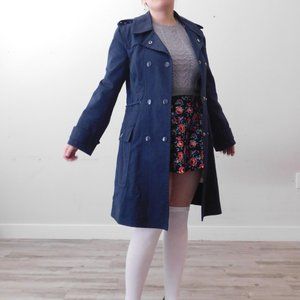 Marc by Marc Jacobs Navy Blue Overcoat Trench Coat